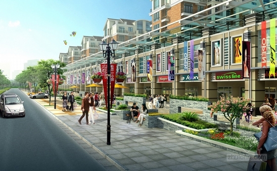城市商業(yè)廣場(chǎng)效果圖6